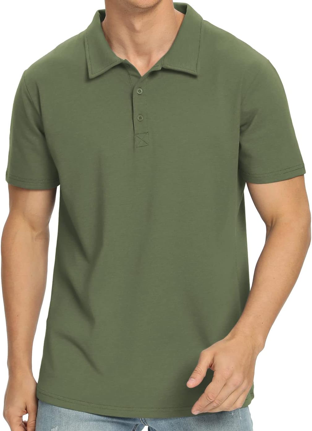 Polo Shirts for Men Short/Long Sleeve Soft Cotton Collared Shirt