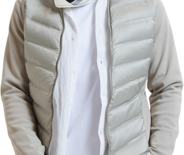 Mens Lightweight Puffer Jacket 800-Down-Fill Water Resistant Puffy Quilted Winter Duck Down Jackets for Running