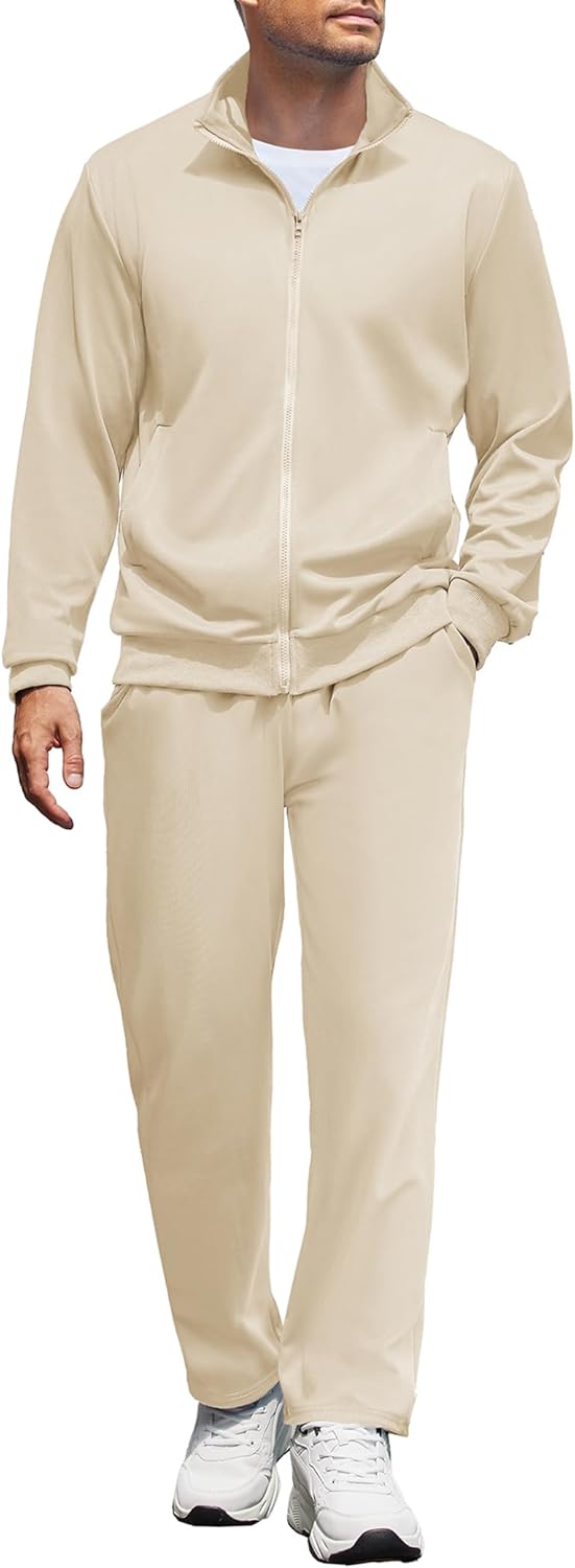 Men's Tracksuits Casual Sweatsuit 2 Piece Full Zip Athletic Jogging Suit Sets Sport Sweat Suit