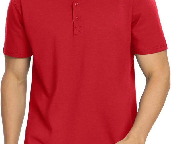 Polo Shirts for Men Short/Long Sleeve Soft Cotton Collared Shirt