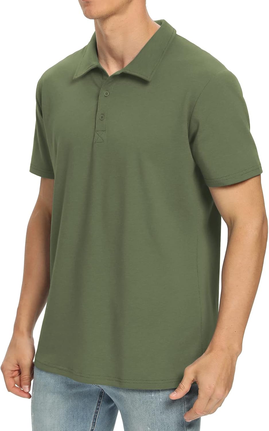 Polo Shirts for Men Short/Long Sleeve Soft Cotton Collared Shirt - Image 2