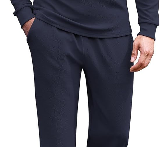 Men's 2 Piece Tracksuit Set Polo Athletic Sweatsuit Quarter Zip Jogging Long Sleeve Casual Sports Outfits