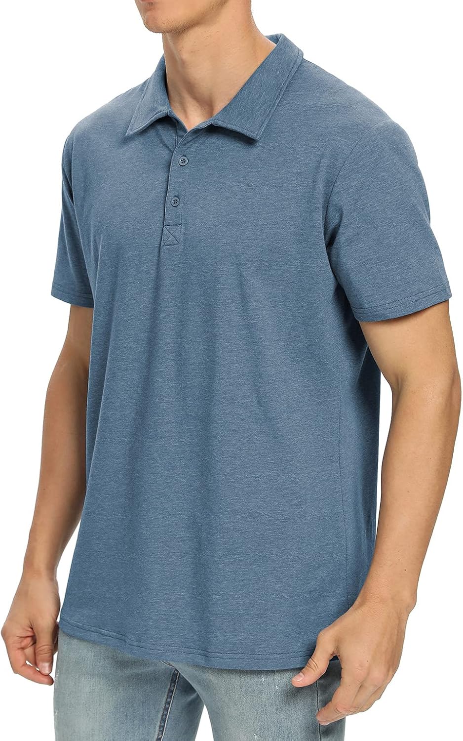 Polo Shirts for Men Short/Long Sleeve Soft Cotton Collared Shirt - Image 2