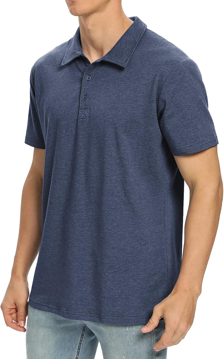 Polo Shirts for Men Short/Long Sleeve Soft Cotton Collared Shirt - Image 2