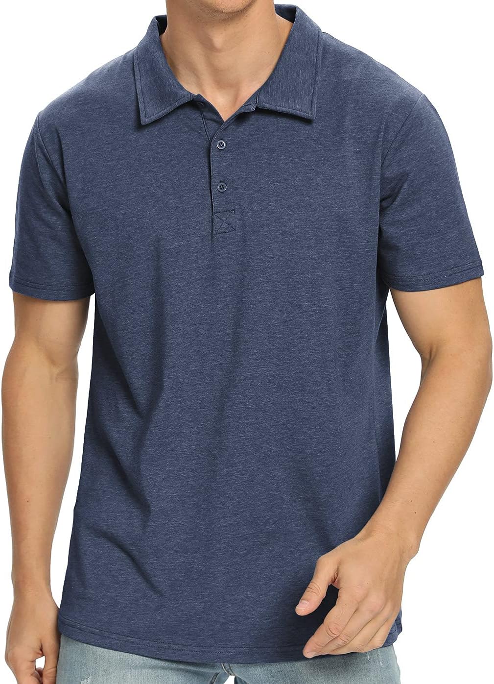 Polo Shirts for Men Short/Long Sleeve Soft Cotton Collared Shirt