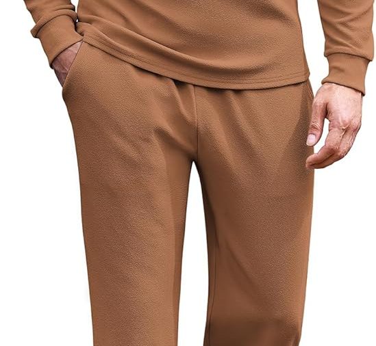 Men's 2 Piece Tracksuit Set Polo Athletic Sweatsuit Quarter Zip Jogging Long Sleeve Casual Sports Outfits