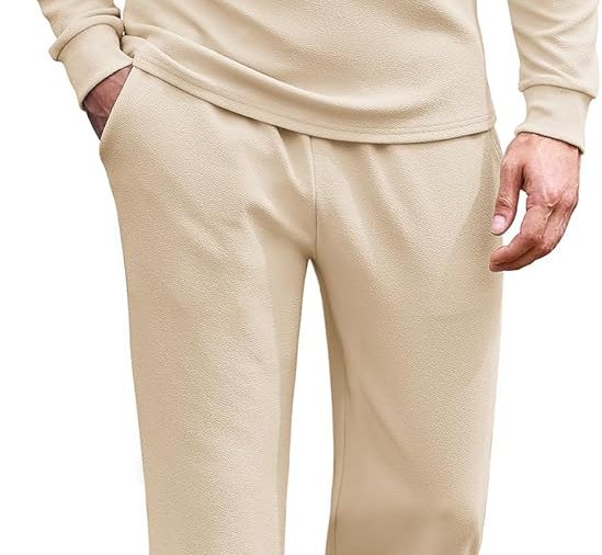 Men's 2 Piece Tracksuit Set Polo Athletic Sweatsuit Quarter Zip Jogging Long Sleeve Casual Sports Outfits