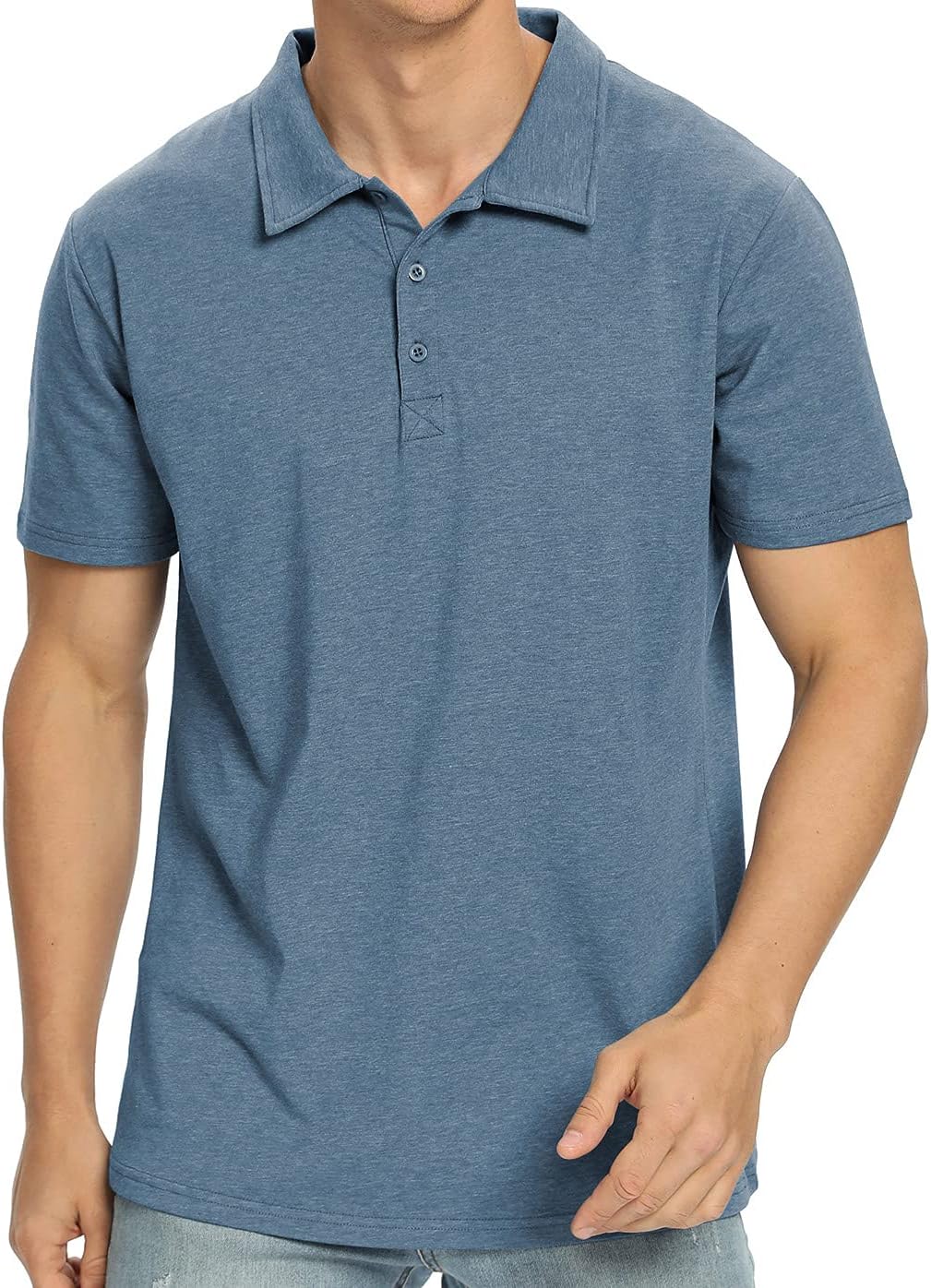 Polo Shirts for Men Short/Long Sleeve Soft Cotton Collared Shirt