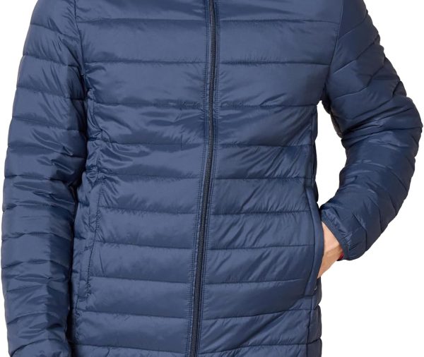 Men's Lightweight Water-Resistant Packable Hooded Puffer Jacket