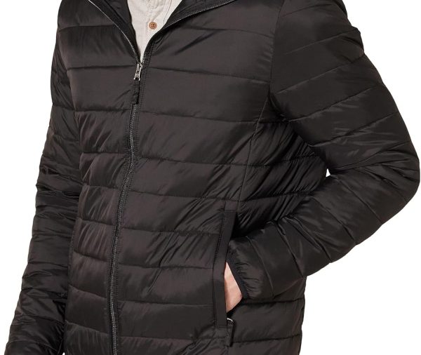 Men's Lightweight Water-Resistant Packable Hooded Puffer Jacket