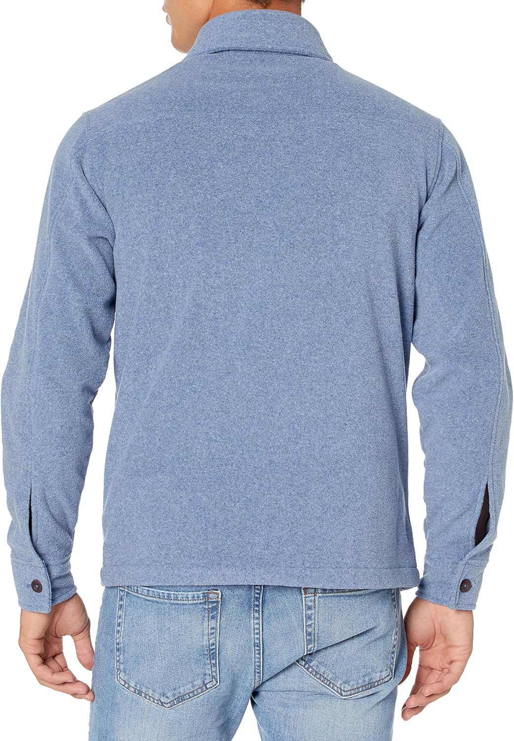 Men's Long-Sleeve Polar Fleece Shirt Jacket for Winter - Image 2